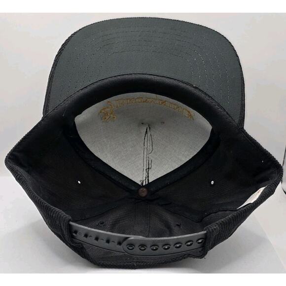 Vintage 80s Browning Cap Black Corduroy Snapback Trucker Hat‎ Hunting - Picture 6 of 8